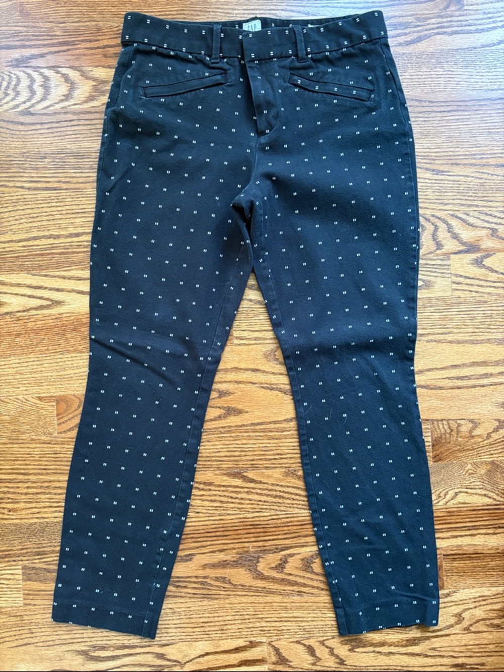 GAP Black Slim Pants with Subtle Stitch Accents